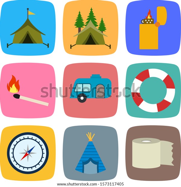 9\
camping Icons For Personal And Commercial\
Use...\
