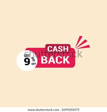 9% cash back offer icon vector a must have for savvy shoppers seeking incredible deals and discounts