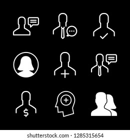9 cellular icons with users and user in this set