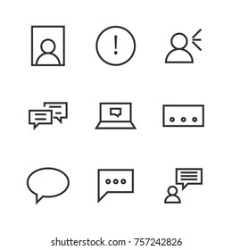 9 chat thin line icon