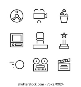 9 Cinema Line Icons