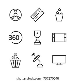 9 Cinema Line Icons