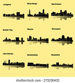 9 City in Louisiana ( Baton Rouge, Monroe, Shreveport, New Orleans, Lake Charles, Lafayette, Bossier City, Alexandria, Natchitoches )