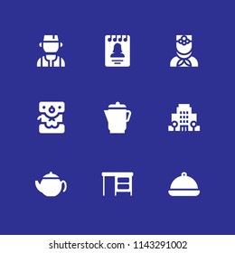 9 coffee icon set with agenda, teapot and turkish vector illustration for graphic design and web