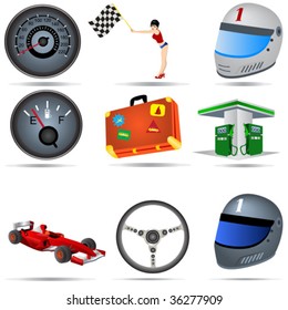 9 colored transport icons.