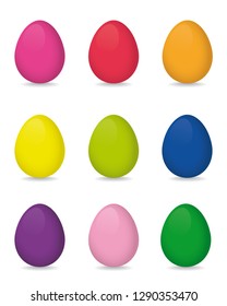 9 colorful easter eggs