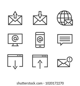 9 Contact line icon