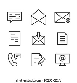 9 Contact line icon