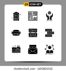 9 Creative Icons Modern Signs and Symbols of paint; art; coin; belt; income Editable Vector Design Elements