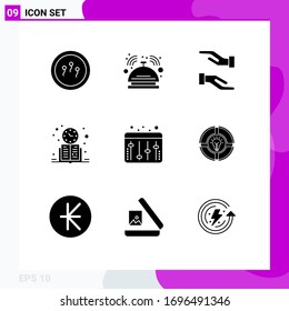 9 Creative Icons Modern Signs and Symbols of adjustment; schedule; service; learning; book Editable Vector Design Elements