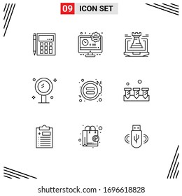 9 Creative Icons Modern Signs and Symbols of beauty; strategy; limited time; laptop; tower Editable Vector Design Elements