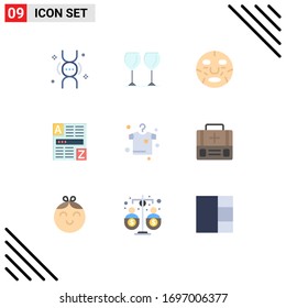 9 Creative Icons Modern Signs and Symbols of clothes; code; beauty; web; wellness Editable Vector Design Elements