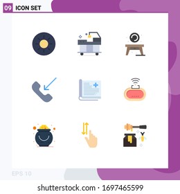 9 Creative Icons Modern Signs and Symbols of report; history; table; healthcare; outgoing Editable Vector Design Elements