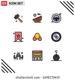 9 Creative Icons Modern Signs and Symbols of tag; bookmark; summer; book; steering wheel Editable Vector Design Elements