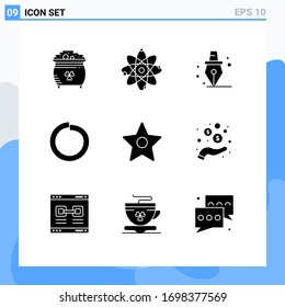 9 Creative Icons Modern Signs and Symbols of media; washer; chemistry; spring; school Editable Vector Design Elements