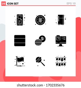 9 Iconos creativos Signos y símbolos modernos de los mercados; negocios; dispositivo electrónico; vertical; diseño Elementos de diseño de vectores editables