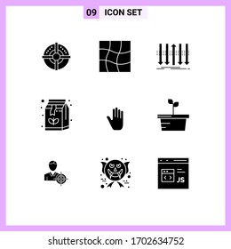 9 Creative Icons Modern Signs and Symbols of gestures; drink; business; coffee; beverage Editable Vector Design Elements