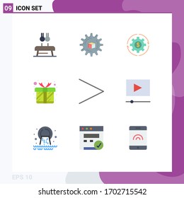 9 Creative Icons Modern Signs and Symbols of present; profit; scince; money; make Editable Vector Design Elements