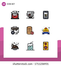 9 Creative Icons Modern Signs and Symbols of manufacturing; setting; cart; gear; basket Editable Vector Design Elements