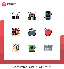 9 Creative Icons Modern Signs and Symbols of bear; money; holiday; achievement; mobile Editable Vector Design Elements