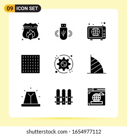9 Creative Icons for Modern website design and responsive mobile apps. 9 Glyph Symbols Signs on White Background. 9 Icon Pack.