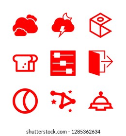 9 dark icons with moon and constellation in this set