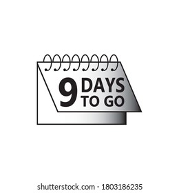 9 days to go count down for marketing