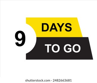 9 days to go countdown day left button 