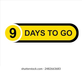 9 days to go countdown day left button 