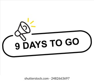 9 days to go countdown day left button 