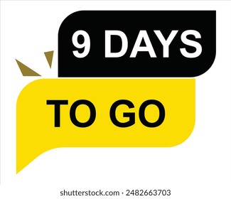 9 days to go countdown day left button 