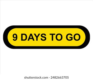 9 days to go countdown day left button 