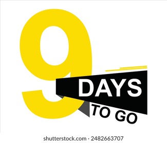 9 days to go countdown day left button 