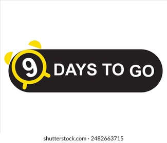 9 days to go countdown day left button 