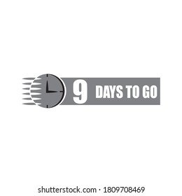 9 days to go counter for marketing