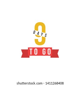 9 Days to go design template