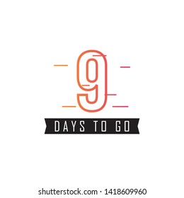 9 Days to go design template