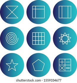 9 decent icon sheet of universal

