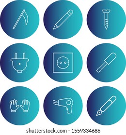9 decent icon sheet of universal
