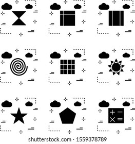 9 decent icon sheet of universal
