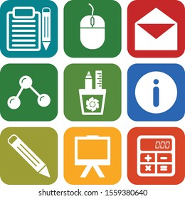 9 decent icon sheet of universal

 