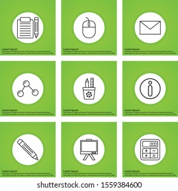 9 decent icon sheet of universal

 