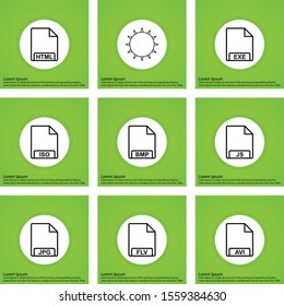  9 decent icon sheet of universal

