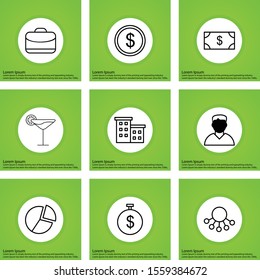  9 decent icon sheet of universal
