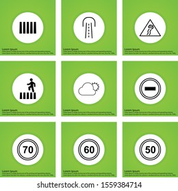 9 decent icon sheet of universal

