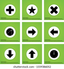 9 decent icon sheet of universal
