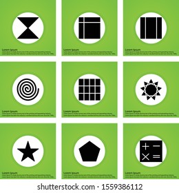 9 decent icon sheet of universal
