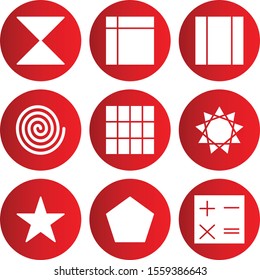 9 decent icon sheet of universal
