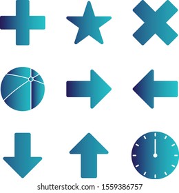 9 decent icon sheet of universal
