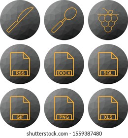 9 decent icon sheet of universal
